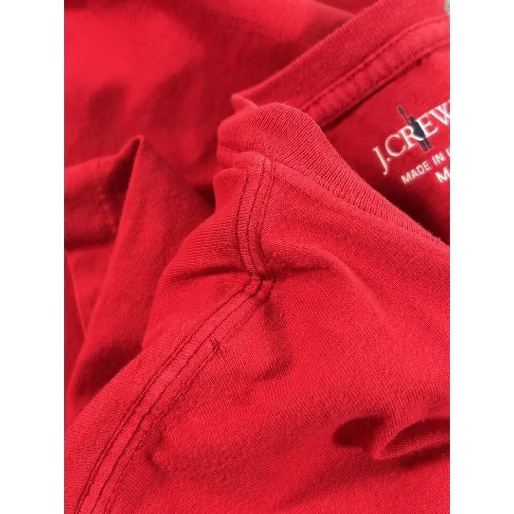 Vintage J Crew Oarsman Shirt Mens Medium Red New York Graphic Cotton Made in USA